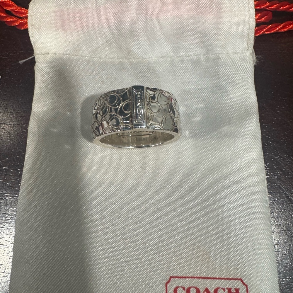 Coach Sterling Silver Ring Size 7